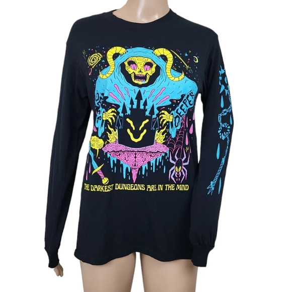 Wizard of Blarg "Dungeon Minded" Long Sleeve Tshirt Unisex Size Small - Picture 1 of 4